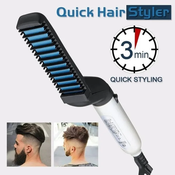 0348 Men's Beard and Hair Curling Straightener (Modelling Comb)