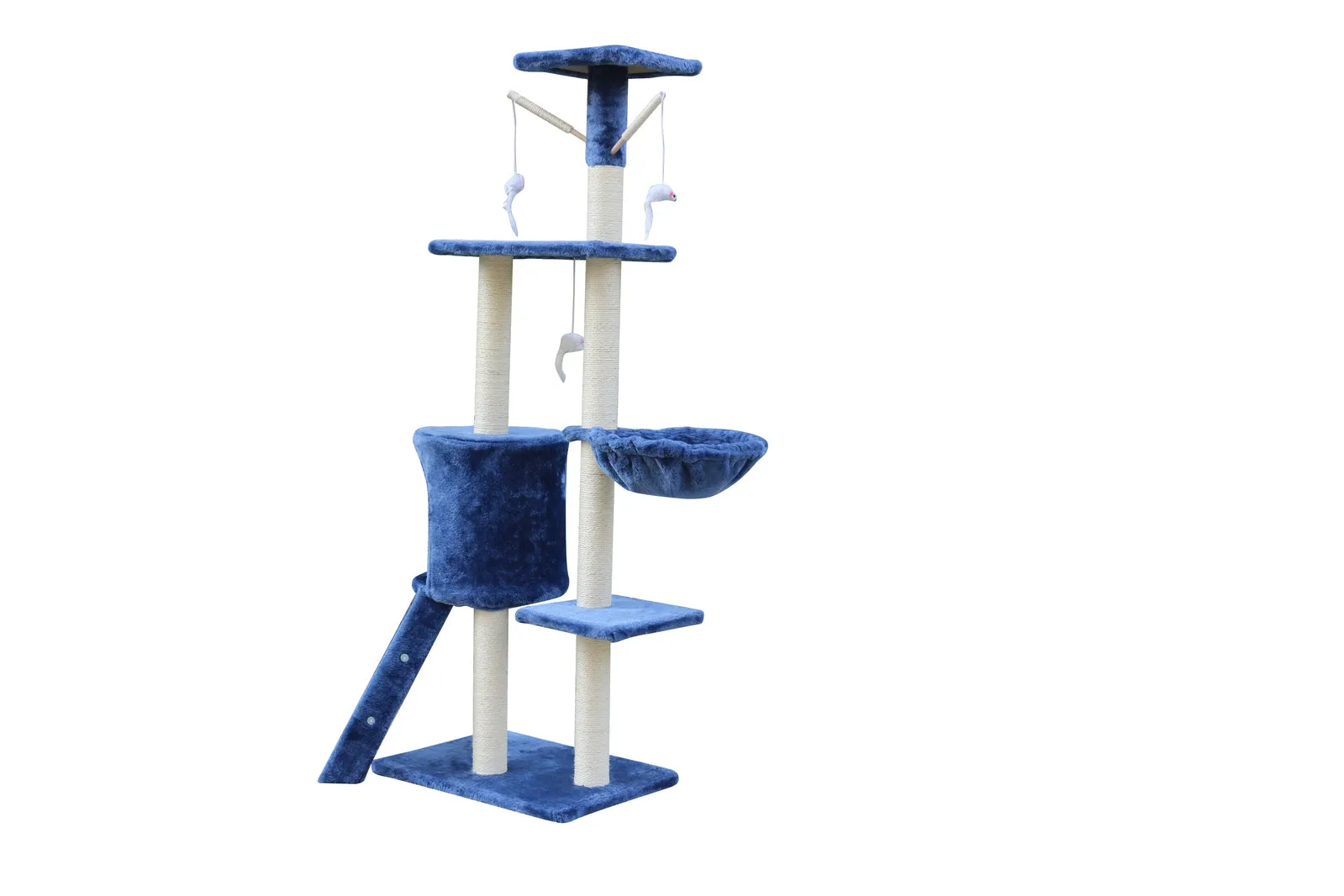 138cm Tall Cat Tree with Sisal Post & Plush Covering