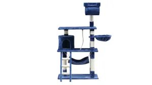 140cm Cat Tree with Sisal Poles, Hammock & Ladder - YES4PETS