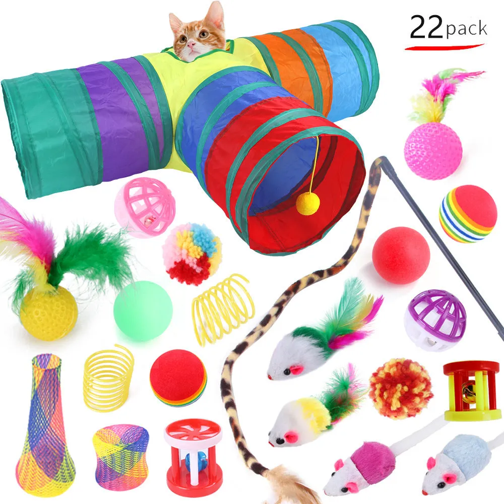 22 Pack Funny Cat Interactive Combination Toys