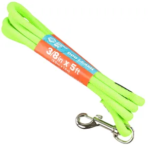 3/8 Neon Green Rope Leash