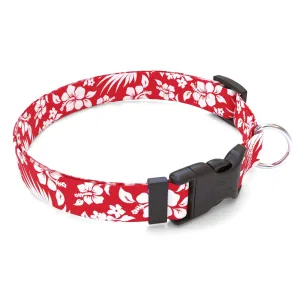 Aloha Red Dog Collar