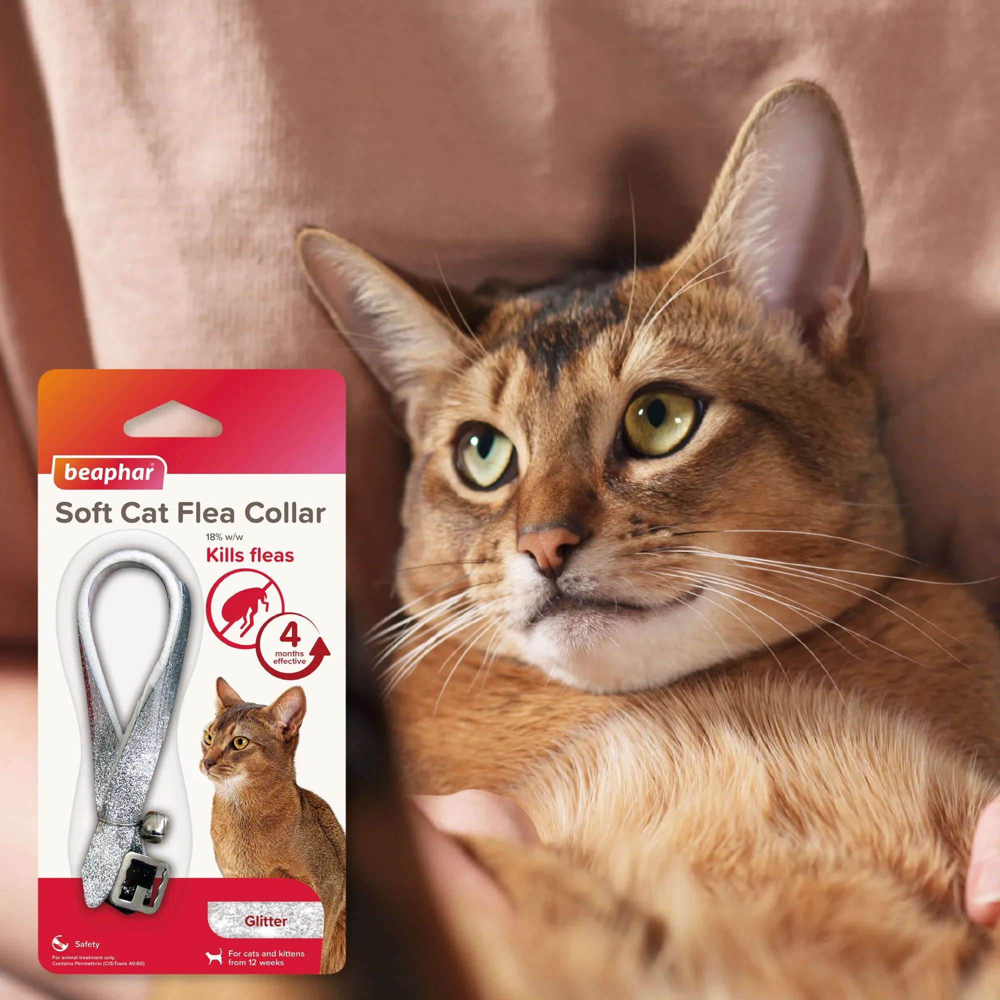 Beaphar | Cat Flea Control | Adjustable Glitter Safety Collar