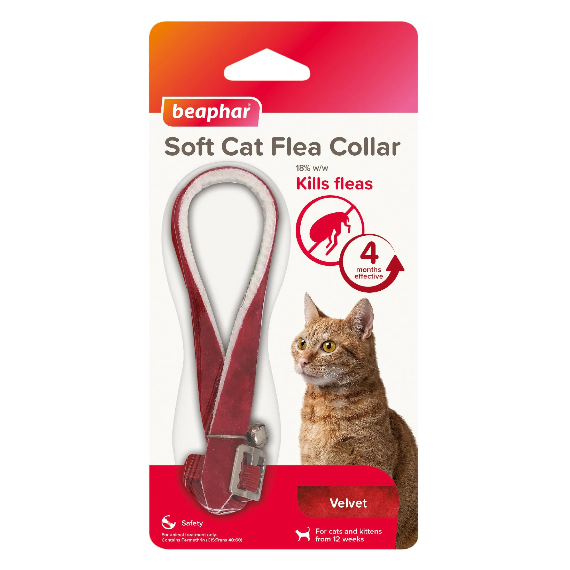 Beaphar | Cat Flea Control | Adjustable Velvet Safety Collar