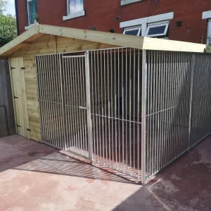 Benchmark Dog Kennel with Apex Roof - Single 12 x 10ft, Premium Wood Range