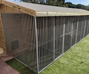 Benchmark Dog Kennel with Apex Roof - Triple 20 x 10ft, Premium Wood Range