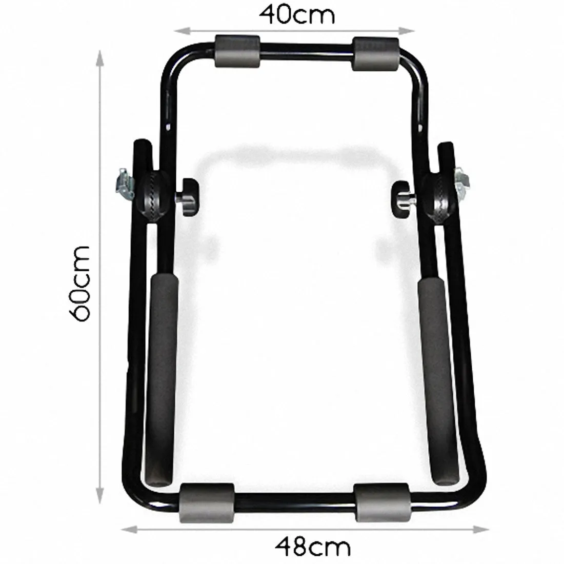 Bicycle Strap-on Carrier Rack Frame for Two Bikes Scratch Free Heavy Duty Mount