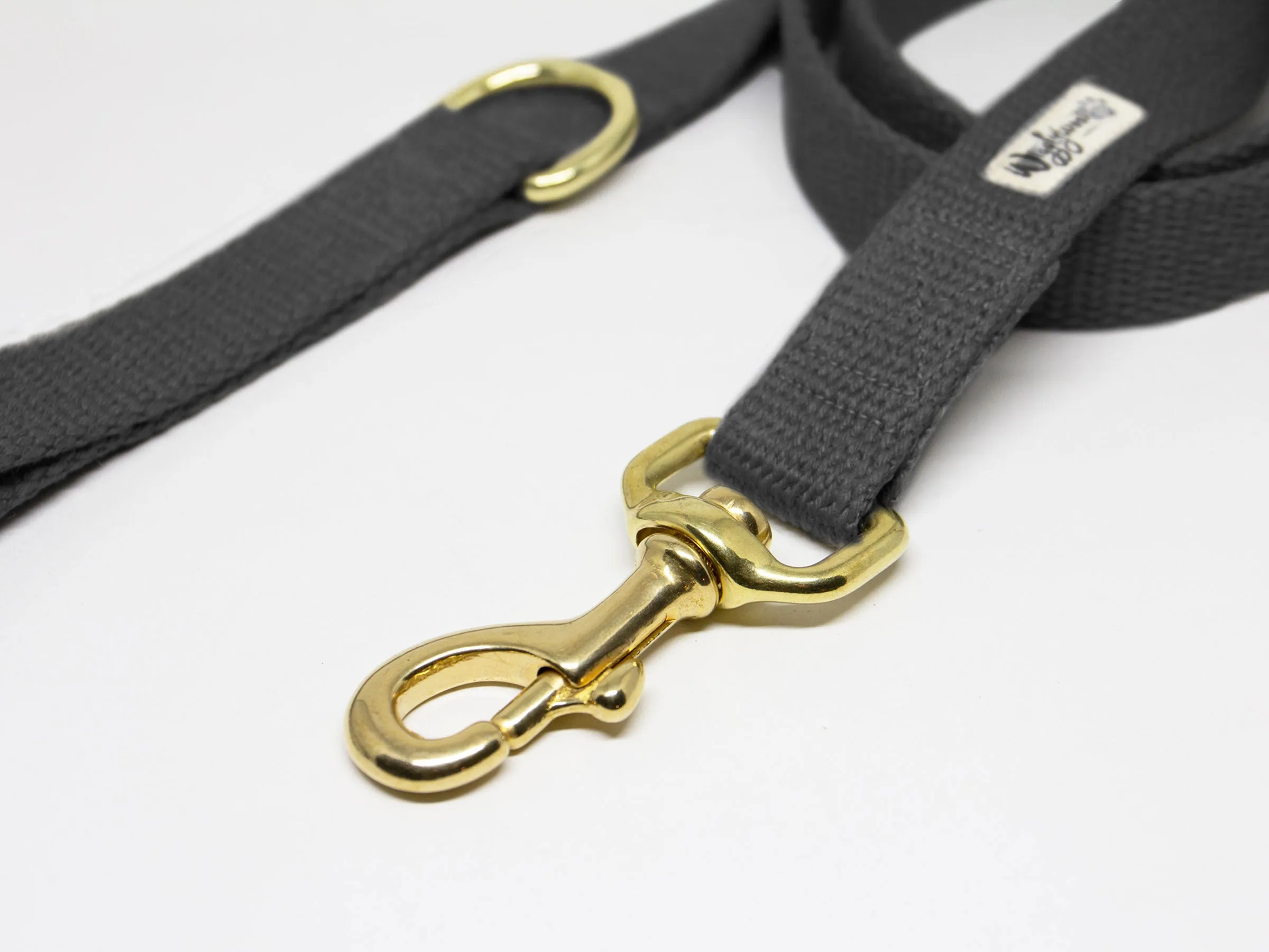 Black Just Hemp Flat Dog Leash