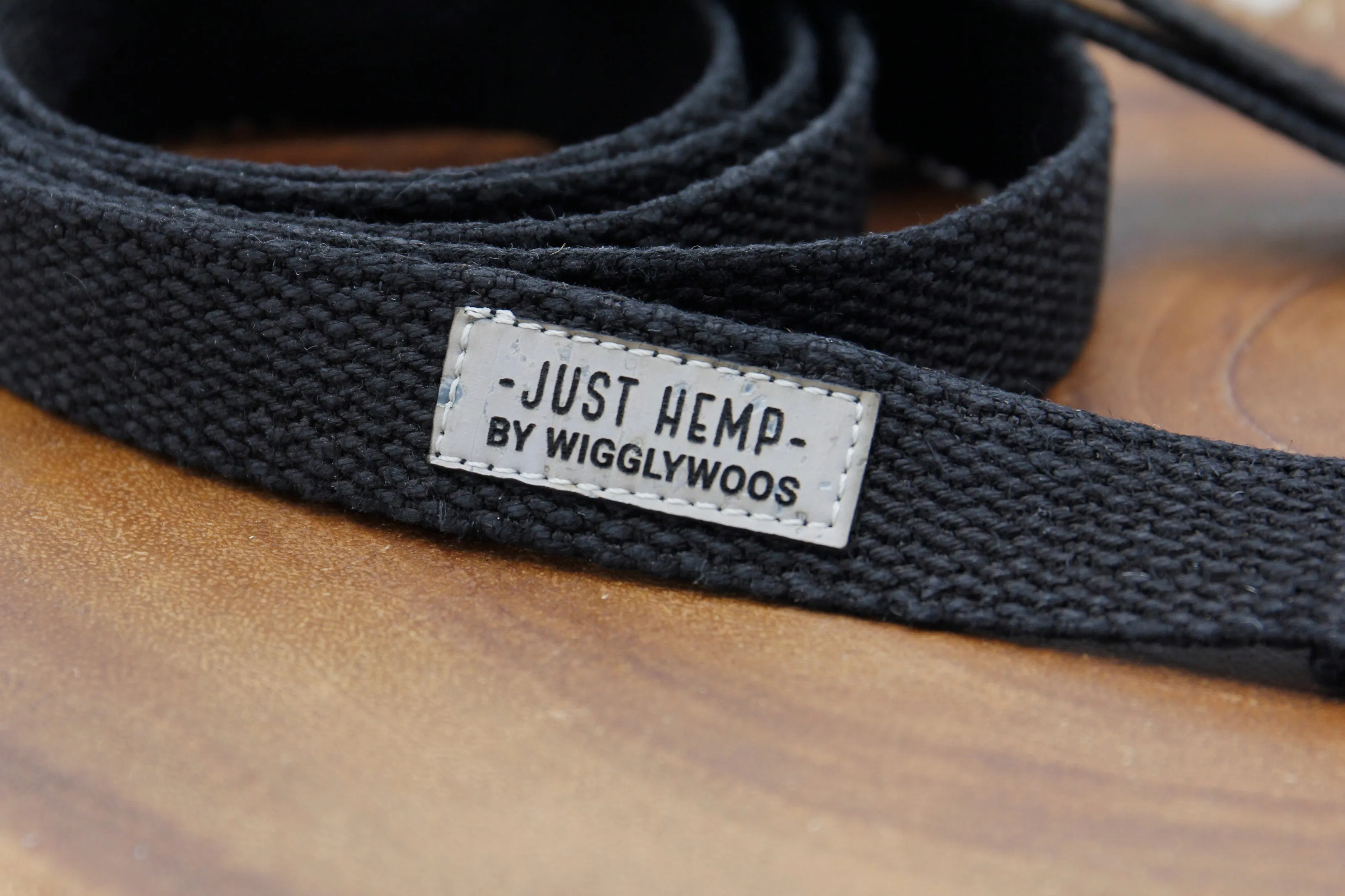 Black Just Hemp Flat Dog Leash