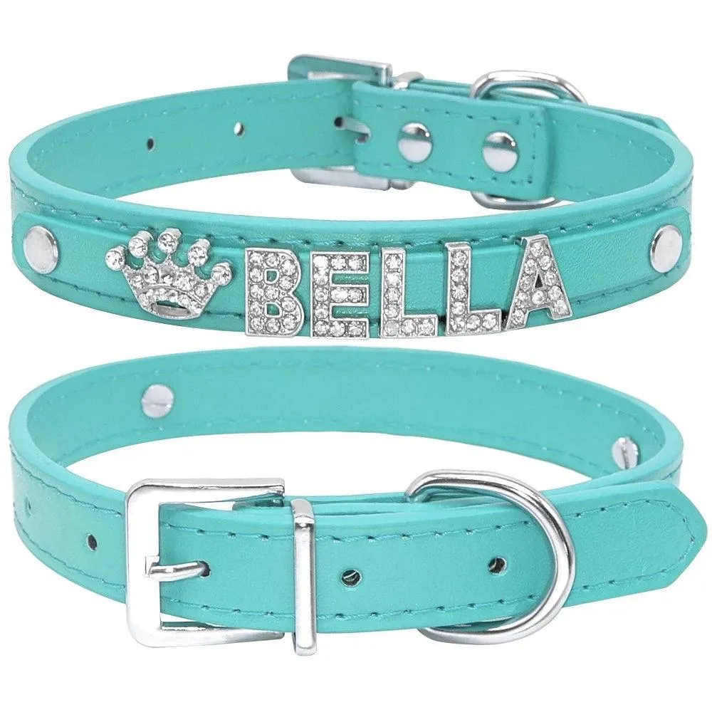 Bling Rhinestone Personalized Pet Collars