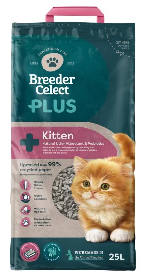 Breeder Celect PLUS Kitten Paper Cat Litter 25 Litre