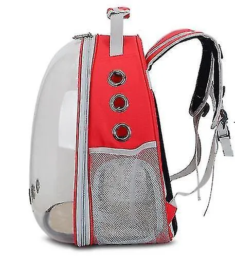 Cat Carrier Backpack,Space Capsule Knapsack Pet Travel Bag Waterproof Breathable（Pink）