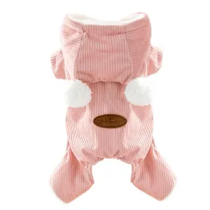 Cat Clothes Autumn and Winter Warm Pet Thickened Cotton-Padded Clothes Cute Pet Clothing