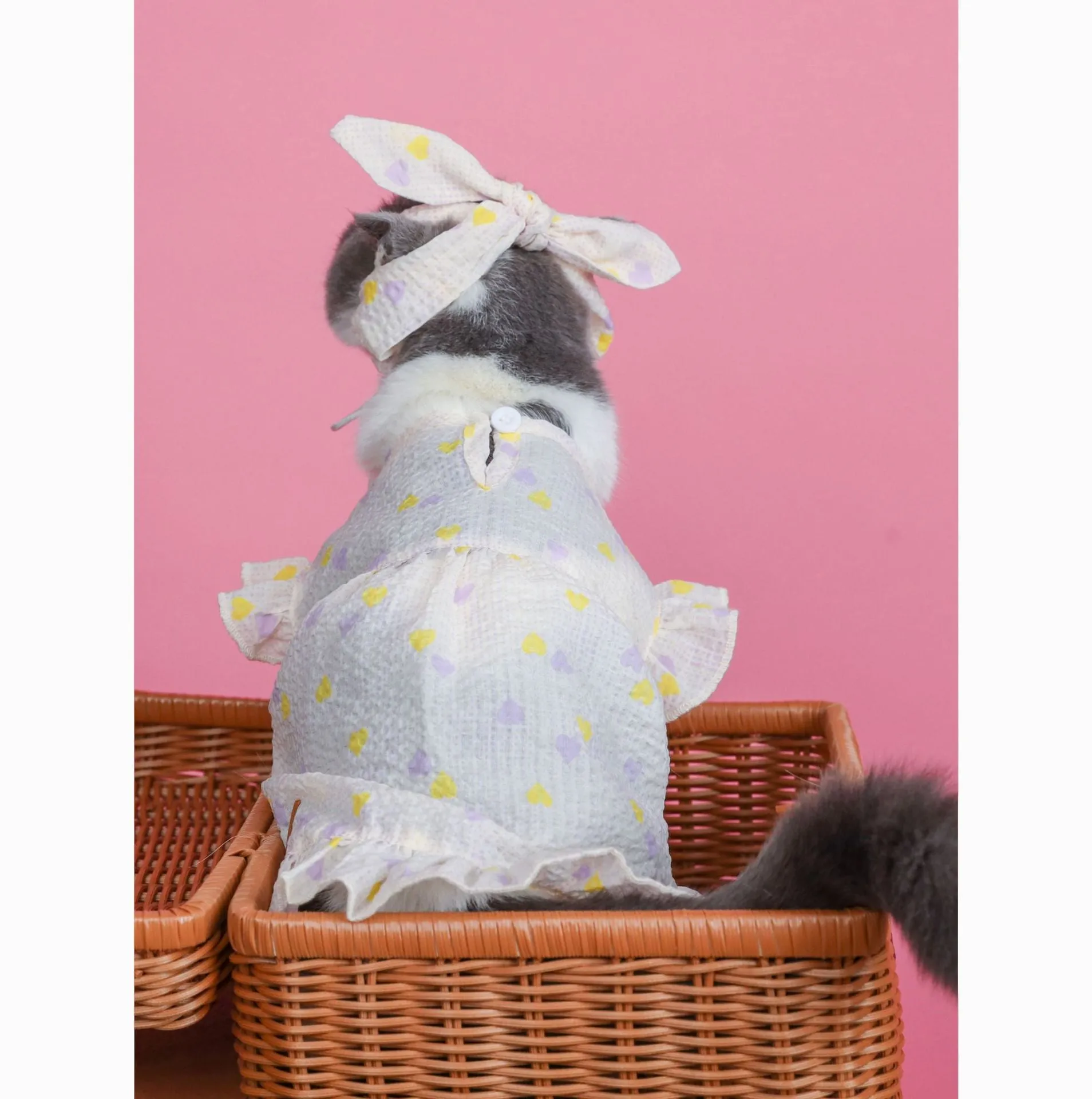 Cat Clothes Summer Light, Thin and Cute Breathable Dress Pet Clothing