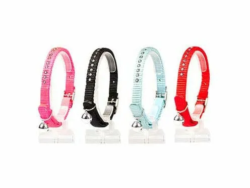 CAT COLLAR DIAMONDS NYLON 20-30cm / 10mm mixed colors