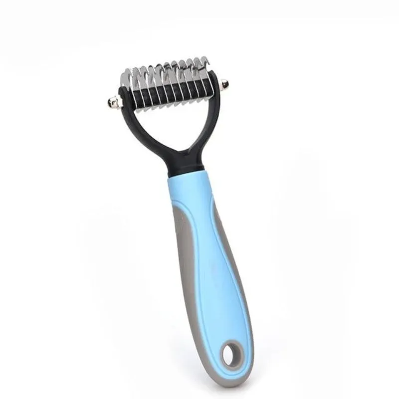 Cat Deshedding Brush - Grooming Dematting Tool For Long Hair Cats