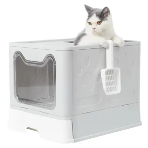 Cat Litter Box with Lid - Dual-entry Design