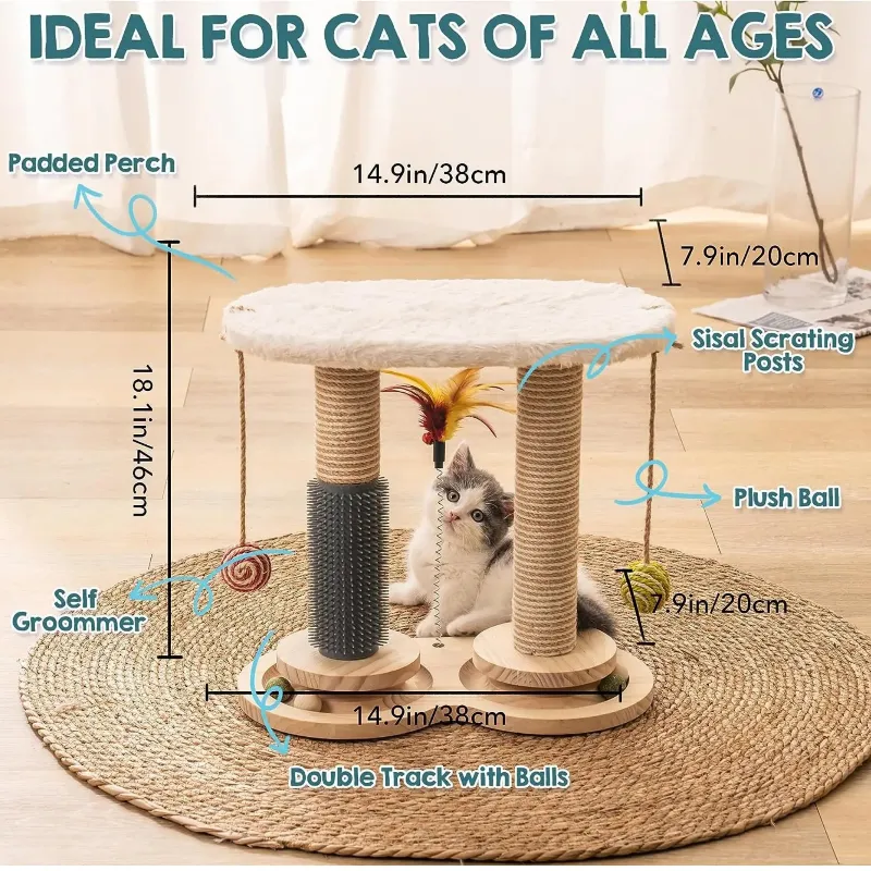 Cat Scratching Post - Soft Fleece Cat Perch