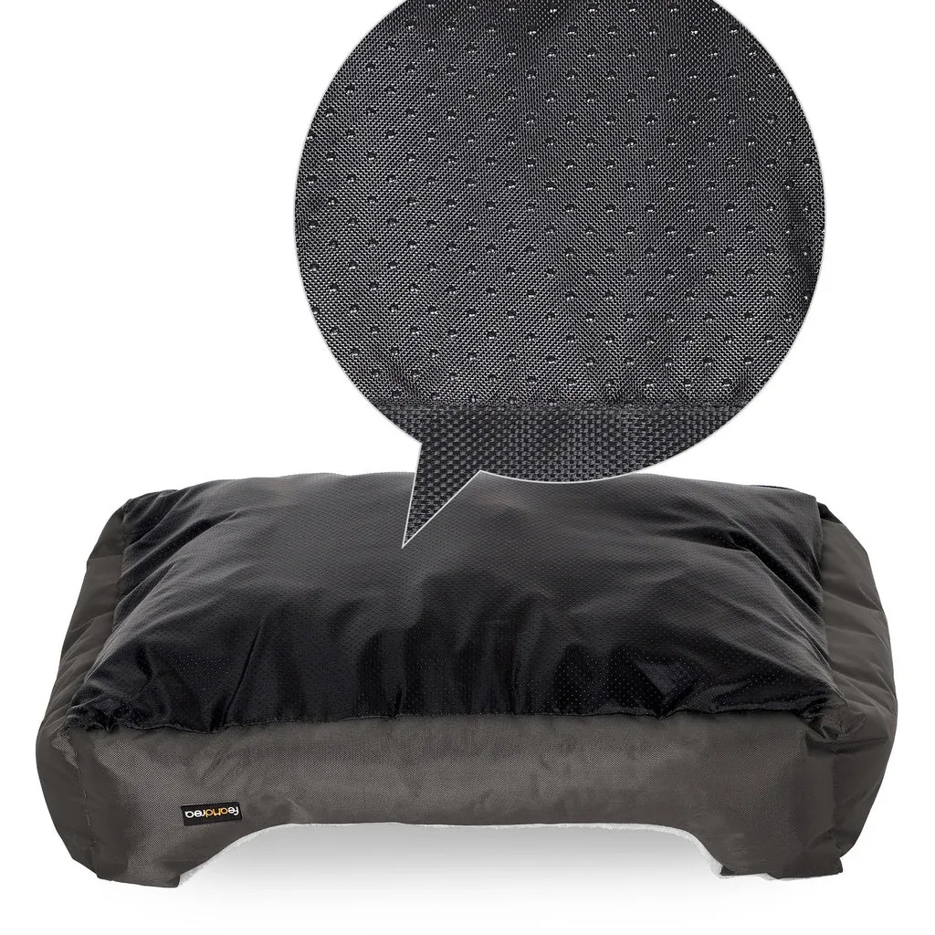 Cozy Reversible 70cm Dog Bed with Raised Edges - FEANDREA