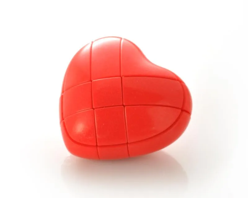 Creative 3x3x3 Heart Shaped Brain Teaser Magic Cube for Kids