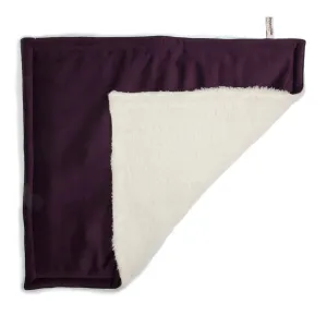 Creature Clothes Padded Dog Blanket in Plum Velvet and Sherpa