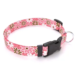 Daisy Chain Pink Dog Collar