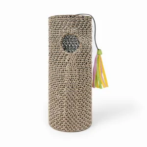 Dear Pet Cat Scratcher with Teaser- Cylinder