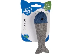 ECO Navy fish & catnip 13,5x4,5x3cm blue/grey