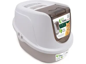 Eco Tima Premium Cat Litter Box - Medium Size, Desert Sand Color