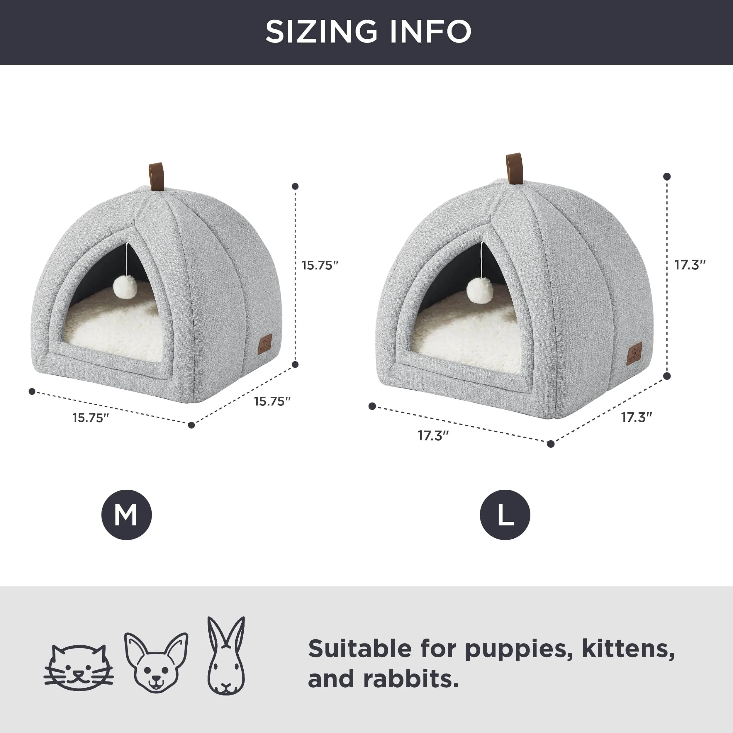 Faux-Linen Cat Dog Tent