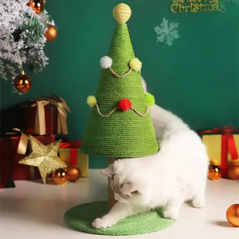 Festive Cat Tree Sisal Scratcher Climbing Frame