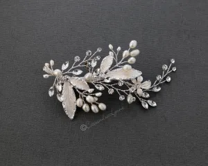 Freshwater Pearl Leaves Wedding Hair Clip