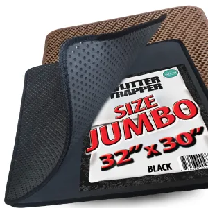 Jumbo Size Size Cat Litter Trapper By  - Ez Clean (Black) - 32 Inches By 30