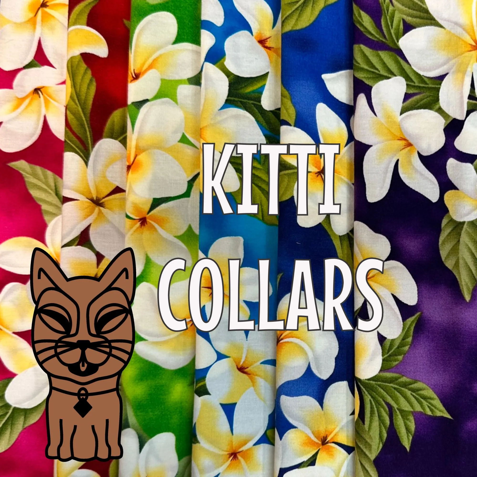 KITTI Collar - Classic White Yellow Plumeria