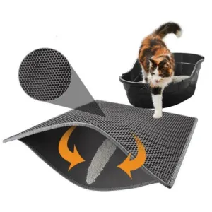 Large Cat Litter Trapper Double Layer Mat Waterproof Floor Protection Non-slip Design