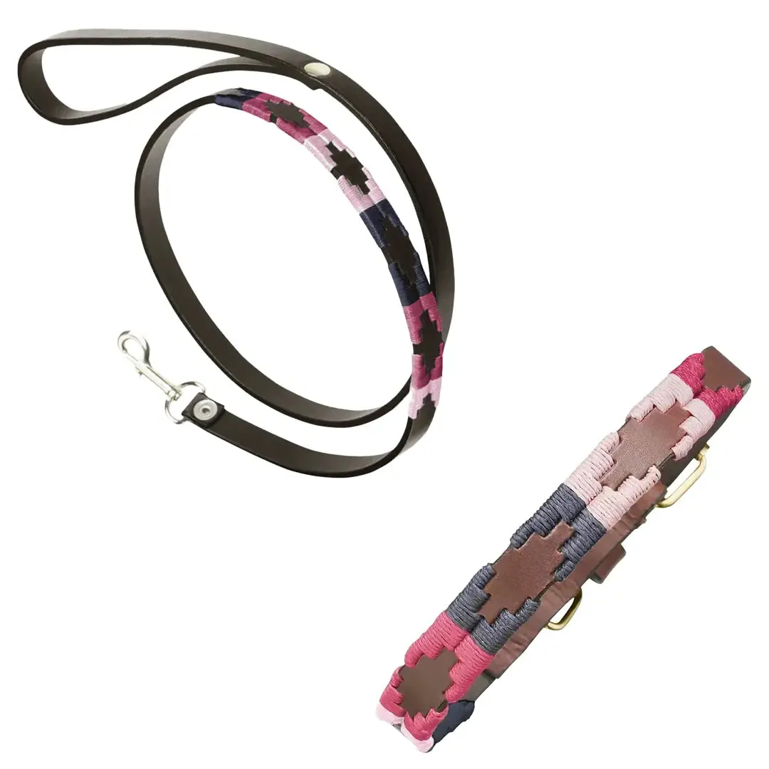 Leather Dog Collar & Lead - Petalo by Pampeano