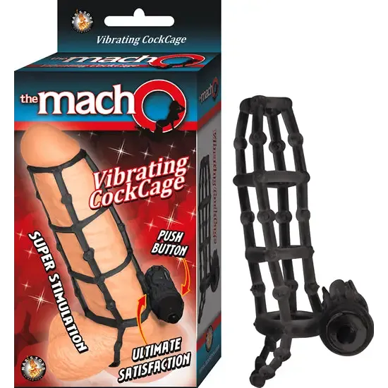 Macho Vibrating Cockcage Black