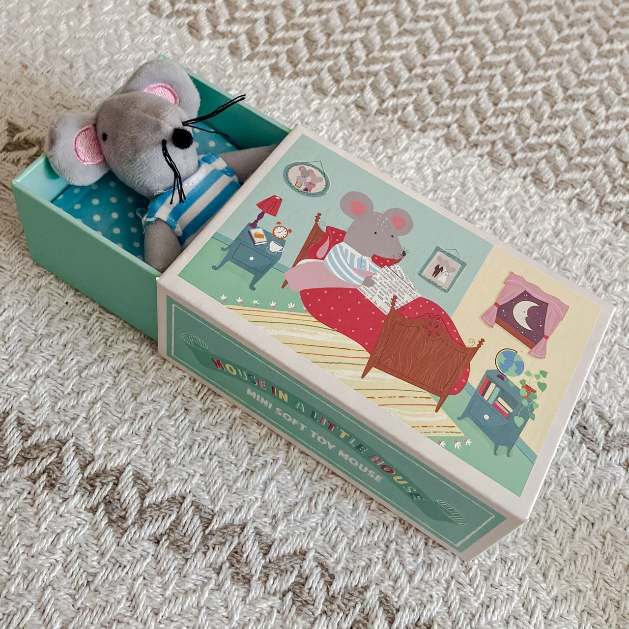 Mouse in a House, Matchbox Mouse Soft Toy - Children's Stocking Filler