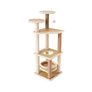 Multi-Level 120cm Cat Tree Condo with Sisal Posts - Floofi