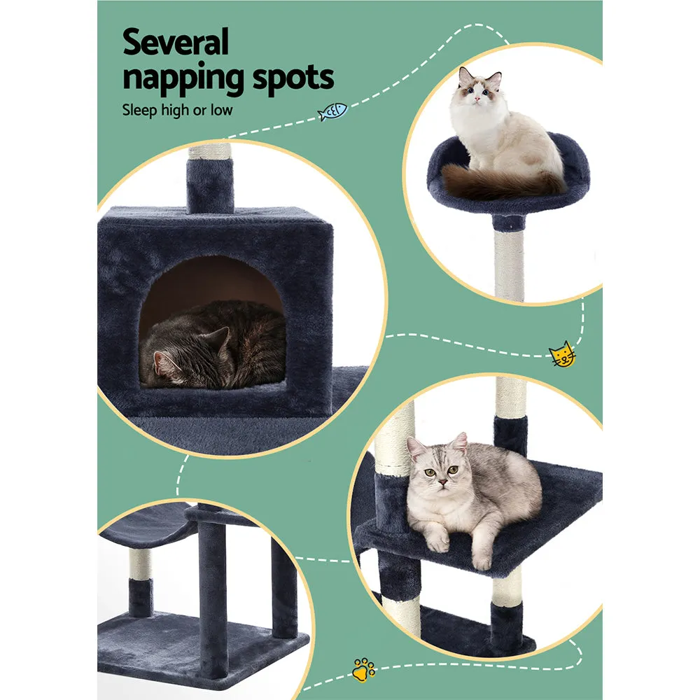 Multi-Level Cat Tree, Sisal Posts, Plush Velvet | i.Pet