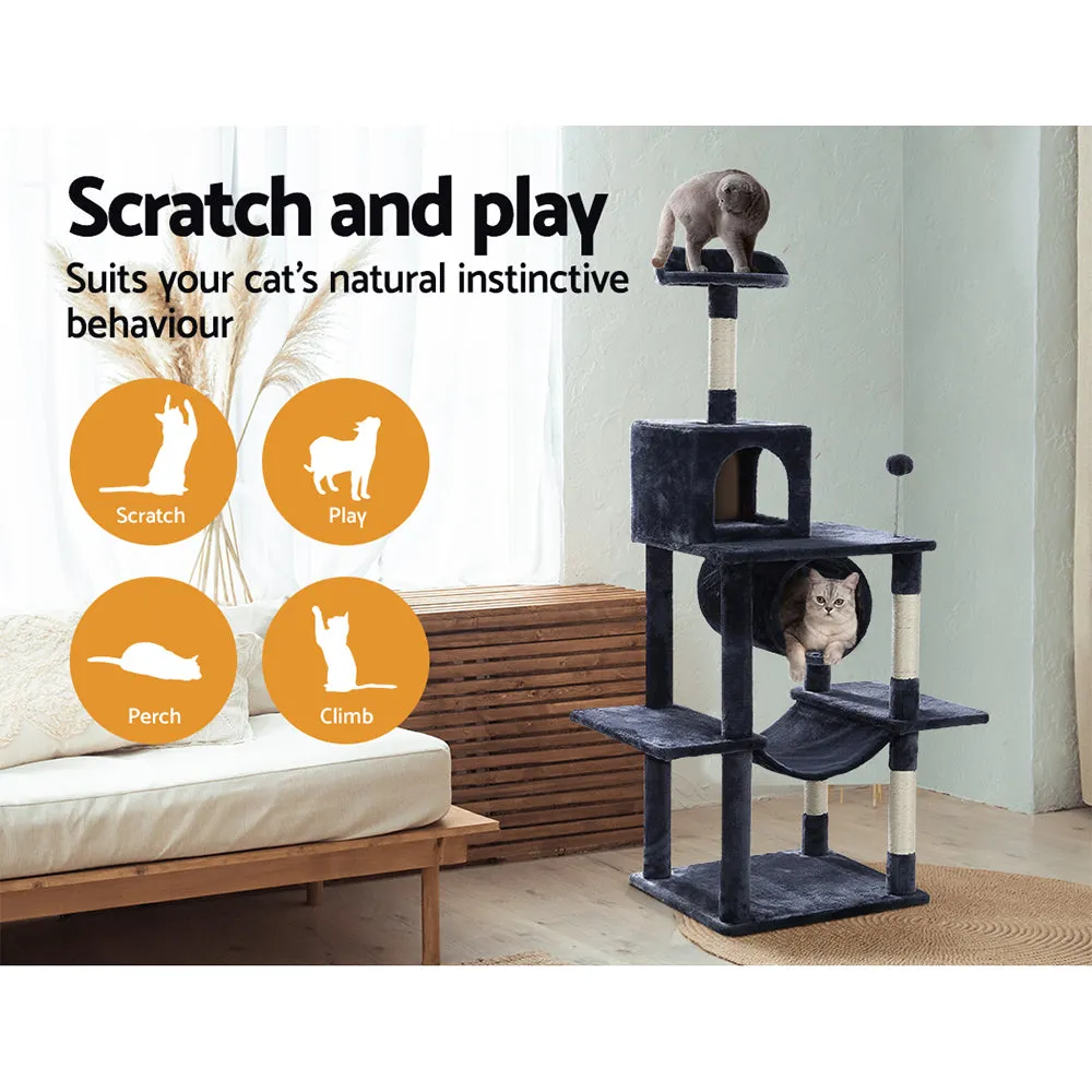 Multi-Level Cat Tree, Sisal Posts, Plush Velvet | i.Pet