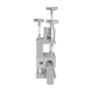 Multi-Level Plush Cat Tree Condo, Eco-Friendly, 170cm - Floofi