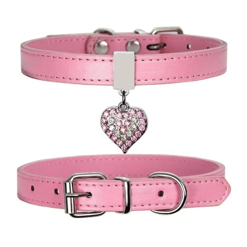 New Cute Pet Peach Heart Pet Collar