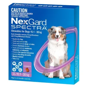 Nexgard Spectra Dog 15.1-30kg Purple 3 Pack