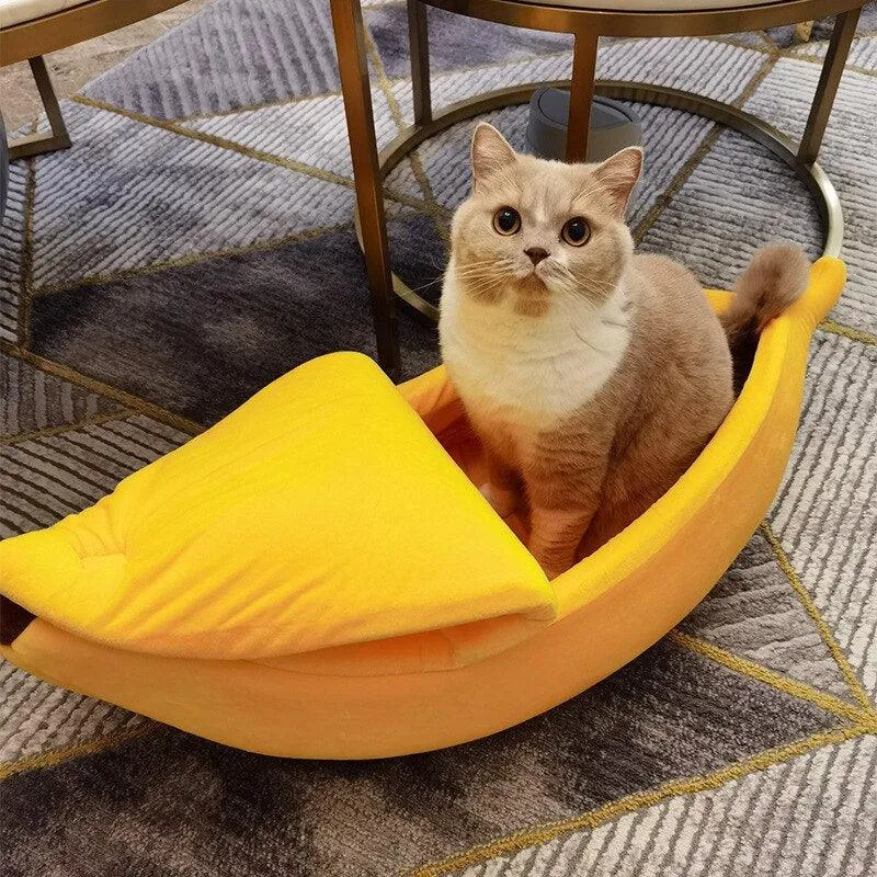 Peeled Banana Cat Bed