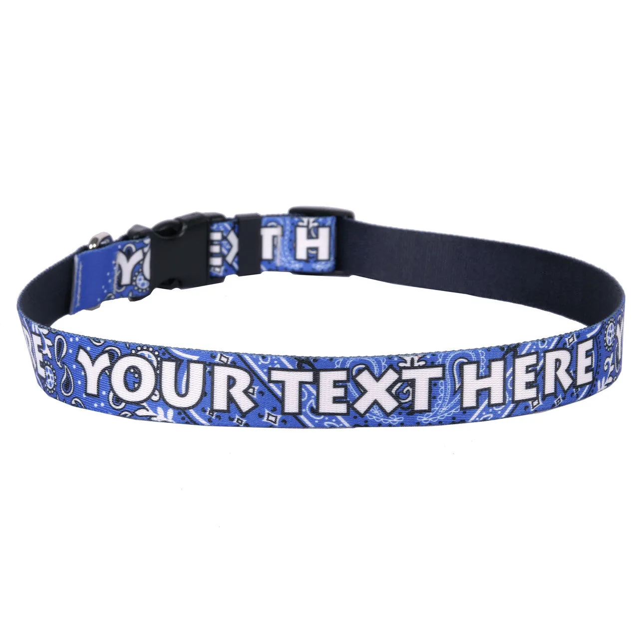 Personalized Bandana Blue Dog Collar