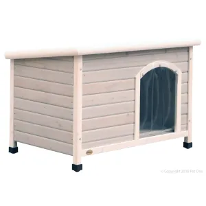 Pet One Bavarian Flat Roof Timber Dog Kennel Small