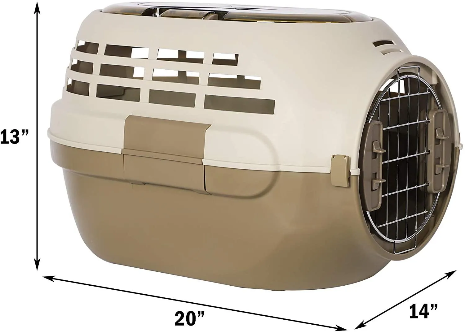 Pet Travel Cage Pet Hard-Side Carrier Plastic Pet Travel Kennel for Dog, Easy Assembly Pet Airline Box Portable Cage