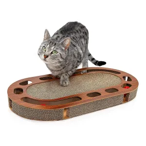 Pfotenolymp Cat Playground - Interactive Cat Toy/Scratching Board Made of Corrugated