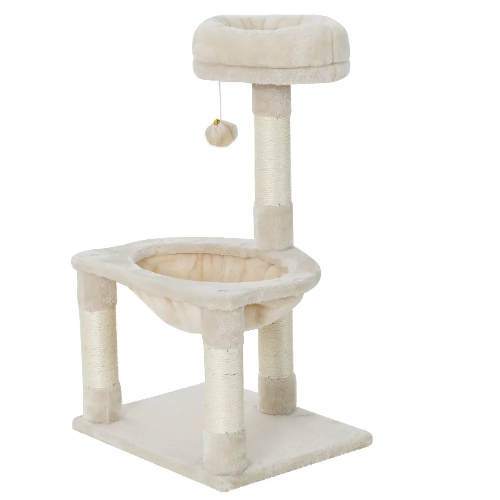 Plush Velvet Cat Tree with Hammock & Bed, i.Pet